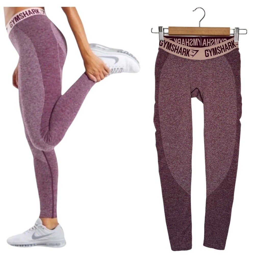 Gymshark Leggings Womens S Seamless Flex V3 High Waist Workout Yoga Marl Purple